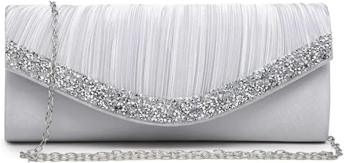 Dasein Clutch Purses for Women Evening Bags Formal Clutches with Rhinestones for Wedding Party Prom Dressy Purse