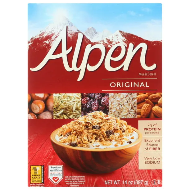 Alpen Muesli, Breakfast Cereal, 14 oz Box