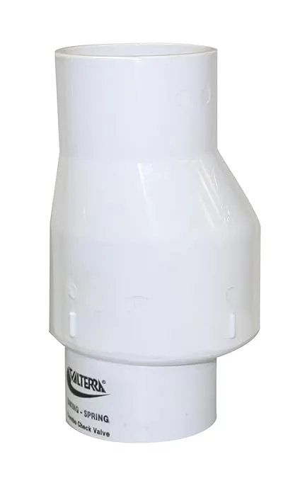 Valterra 200-30 PVC Swing/Spring Combination Check Valve, White, 3" Slip