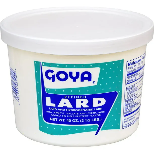 Goya Manteca Refined Lard, 2.5 Pound