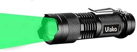 Ulako Single 1 Mode Zoomable LED 150 Yard Green Light Flashlight Torch green 