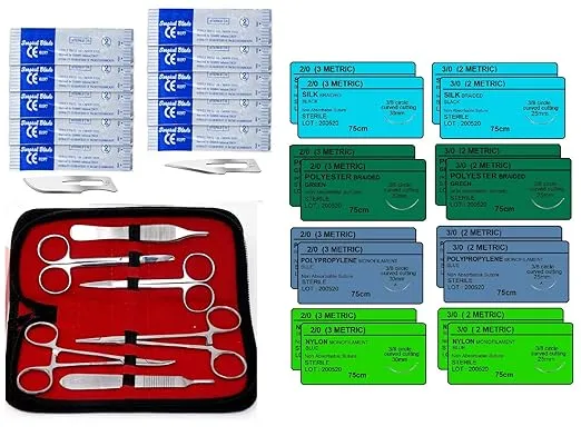 32 Piece Practice Suture Kit for Medical and Veterinary Student Training