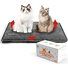 Mora Pets Self Heating Cat Bed Self Warming Cat Pad Ultra Warm Thermal Cat Mat Pet Bed 24 x 18 Inches with Removable Cover Outdoor Indoor for Cats and Small Medium Dogs Machine Washable