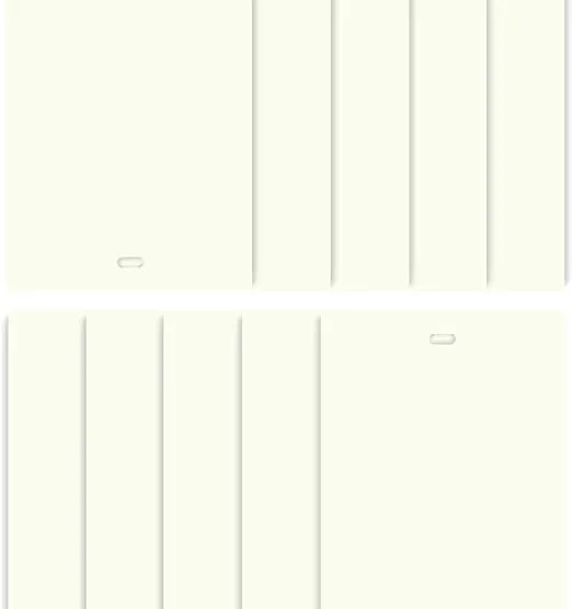 DALIX PVC Vertical Blind Replacement Slats Curved Smooth Off White (64.5 Length x 3.5 Width) (10, Off White)