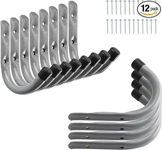 12 Pack Garage Storage Hooks 4 Inch J Utility Hangers Heavy Duty Garage Wall Hoo