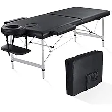 CHRUN Portable Massage Table Professional Massage Bed Wide 84in Lash Bed Facial Table SPA Beds Esthetician Height Adjustable Carrying Bag & Accessories 2 Section Shop & Home