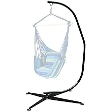 Sorbus Hammock Chair Stand Hanging Chair Stand- Heavy Duty Steel Sensory Swing Stand- Weather & Rust Resistant C Stand- Adjustable Portable Stand 330lbs for Tree,Lounger,Air Porch,Indoor/Outdoor,PatioSorbus Hammock Chair Stand Hanging Chair Stand- Heavy…