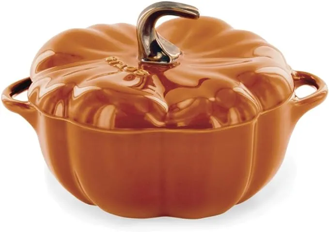 Staub 16 oz Ceramic Petite Pumpkin Cocotte - Burnt Orange