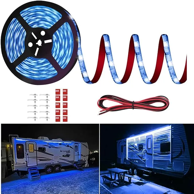 RV Awning Led Lights, 20FT 12V Camper Lights for 20FT, Blue 