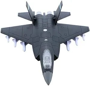 HSOMiD Alloy Planes/Airplane/Aircraft Toy with Pull Back Stealth Bombers and Fighter Planes (Diecast Fighter Jets-Grey)