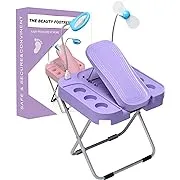 Sea-Maid Pedicure Foot Rest with LED Magnifier and Drying Fan, Adjustable Foot ...