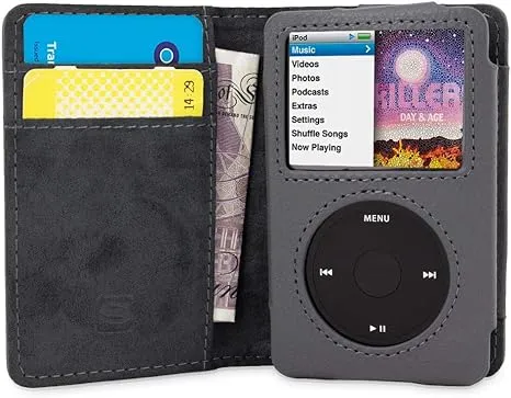 iPod Classic Leather Wallet Case 4th through 7th gen 20gb through 160gb