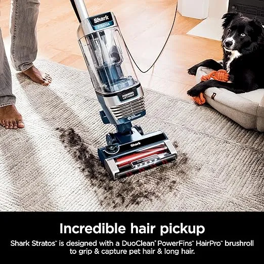 Shark AZ3002 Stratos Upright Vacuum w/TruePet Upgrade (Renewed) Bundle with 3 YR CPS Enhanced Protection Pack