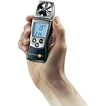 Testo - 0560 4101 410-1 Digital Pocket Vane Anemometer, 0.4 to 20 m/s Velocity, -10 to +50°C Temperature