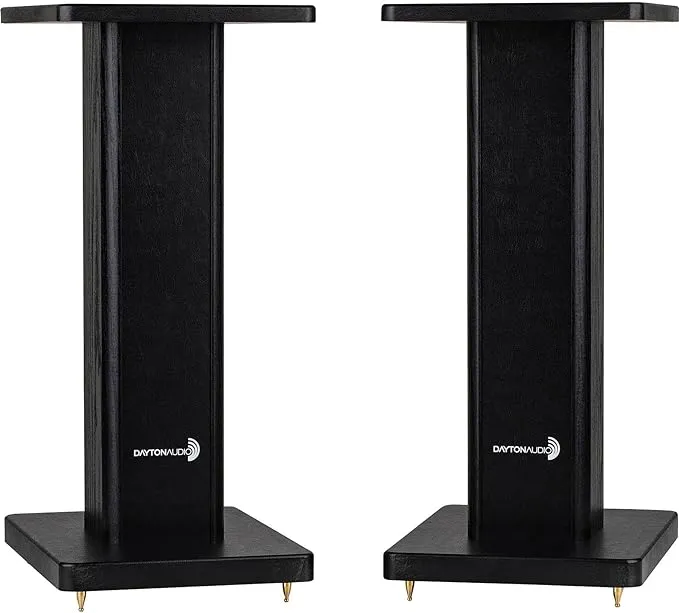 Dayton Audio Universal Wood Speaker Stand Pair (20in Black)Dayton Audio Universal Wood Speaker Stand Pair (20in Bla…