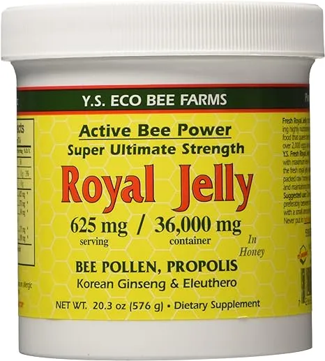 Fresh Royal Jelly + Bee Pollen, Propolis, Ginseng, Honey Mix - 36,000mg Y.S. Org 20.3 oz