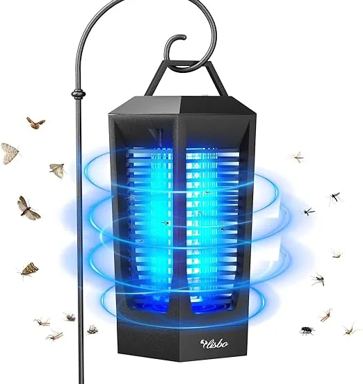 VLISBO Bug Zapper Indoor Outdoor Mosquito Zapper Fly Zapper Traps Mosquito Killer, 18W 4200V Grid, 90-130V, ABS Plastic Outer Pest Control Machine for Mosquito,Moth,Fruit Fly,Patio, Lawn, Garden,Home