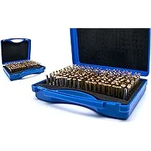 190 PCS M1 (0.061-0.250") Minus Steel PIN GAGE Set ;Plastic CASE (M1-0.061-0.250 190PCS)