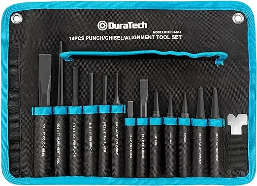 14 Piece Punch/chisel/a<wbr/>lignment Tool Set Including Pin Punch Center Punch Nail P