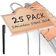 Metal Plant Labels Weatherproof 25 Pack Outdoor Stainless Steel SS304 Garden ...