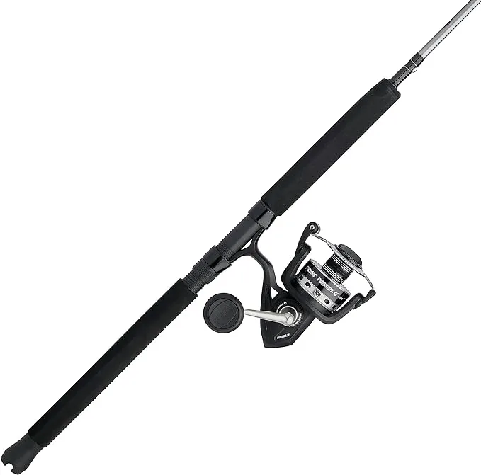 PENN 8’ Pursuit IV 2-Piece Fishing Rod and Reel (Size 4000) Surf Spinning Combos, 8’, 2 Graphite Composite Fishing Rod with 5 Reel, Durable and Lightweight