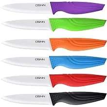 Steak Knives Set of 6 Muti-color Kitchen Ceramic Knife Set Sharp Outdoor BBQ Knife