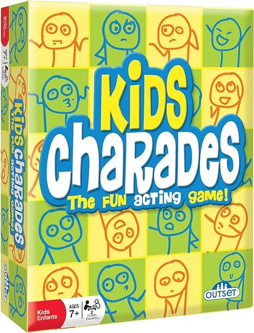 Outset Media Outset Kids Charades - Children's Game - Family Game - Features 300 Charades - Develops Critical Thinking, Builds Imagination, and Supports Creativity - for 3 or More Players - Ages 7+