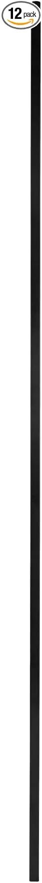 Nuvo Iron 1/2" Square Hollow Black Steel Interior Stair Baluster - 44" Long - Classic (Pack of 12)