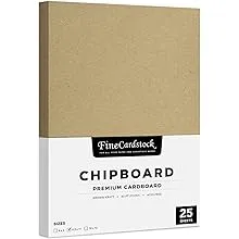 8.5&#034; x 11&#034; Chipboard Heavyweight 40 Pt (Point) Cardboard Scrapbook Sheets | B...