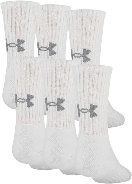 Under Armour Youth Training Cotton Crew Socks, Multipairs