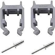 EZ-Xtend Pontoon Bimini Square Frame Clips Boat Accessories 1-7/8"Lx1-1/4"Hx1-3/8"W (Gray, 1-1/8" Clips)