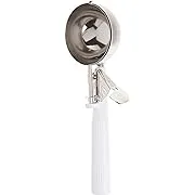 Winco ICOP-6 Ice Cream Disher with White Handle, Size 6, 5.5 ounces, Stainless Steel