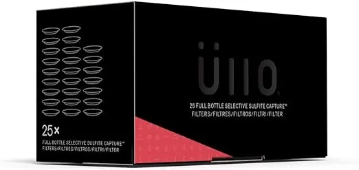 Ullo Full Bottle Replacement Filters (25pack) With Selective Sulfite Technology To Make Any Wine Histamine and Sulfite Preservative Free