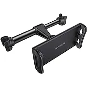 Lamicall Car Headrest Mount, Tablet Headrest Holder - Stand Cradle Compatible with Devices Such as iPad Pro Air Mini, Galaxy Tabs, Other 4.7-10.5" Cellphones and Tablets - Black