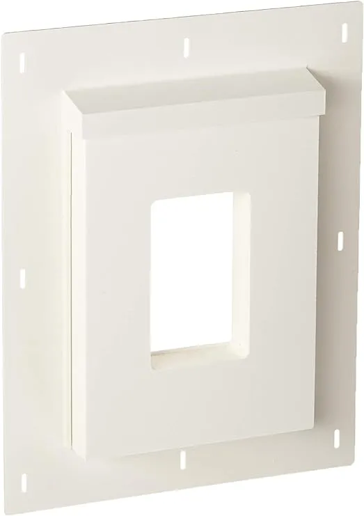 Builders Edge SMR68TW Sturdimount Receptacle Primed Mounting Block, 6 in W X 8-1/2 in H, Fiber Cement