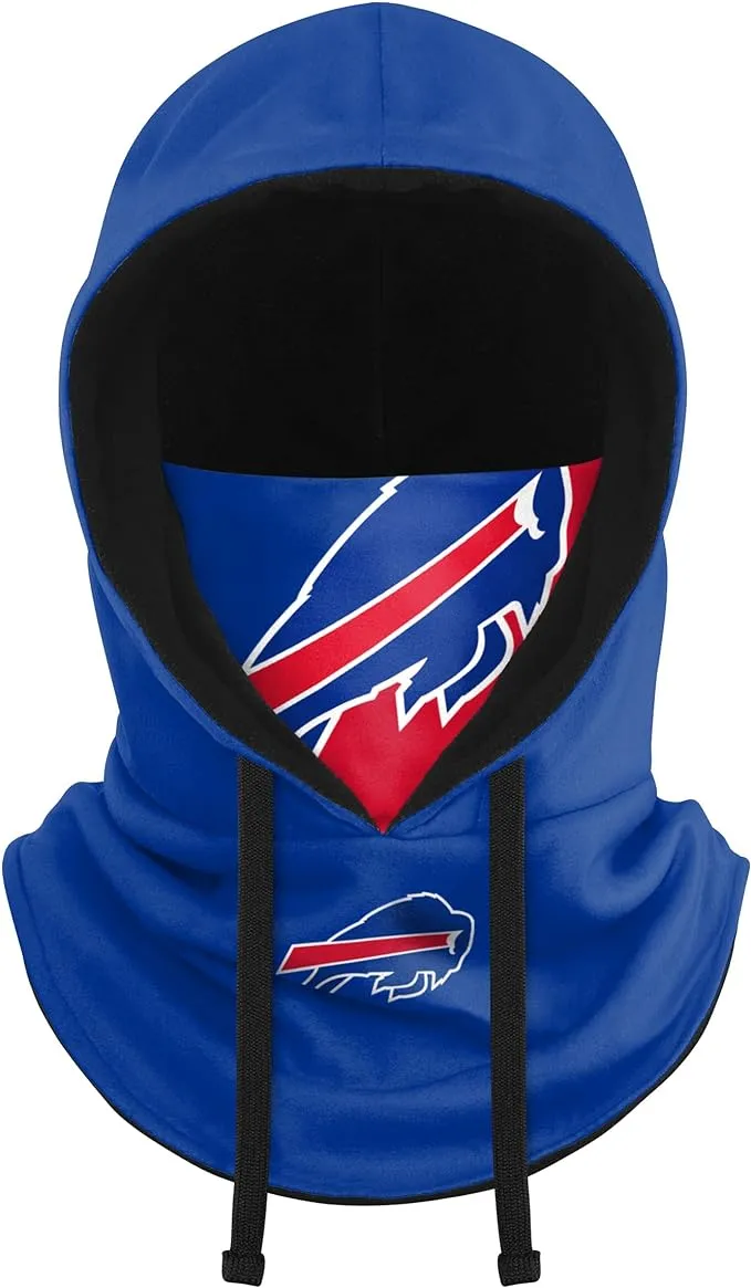 FOCO NFL unisex-adult Nfl Team Logo Drawstring Winter Cap Hooded Gaiter Balaclava Face Cover