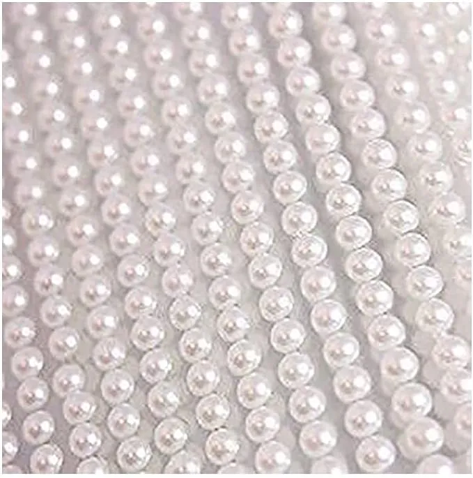 Syntego 400 Self Adhesive Pearls 6mm Small Round Pearl Stick on Adhesive Beads Embellishment (White)