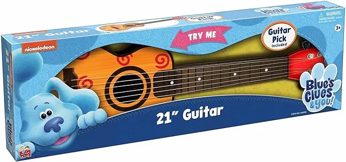 BLUE'S CLUES & YOU: 21' Plastic Guitar with Real Metal Strings & PickBLUE'S CLUES & YOU: 21' Plastic Guitar with Real Metal Strings & Pick