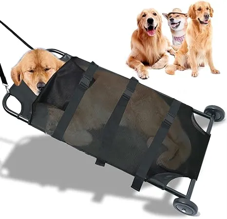 Max Loading 250Lbs Large Dog Stretcher with Noiseless Wheels