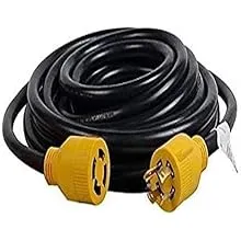 MaxWorks 80841 25 Ft. Heavy Duty 4-Prong Twist Lock 125V/250V 30 Amp L14-30P ...