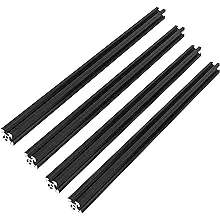 4PCS 400mm 2020 V European Standard Anodized Black Aluminum Profile Extrusion Linear Rail for 3D Printer and CNC Machine