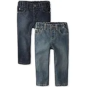 Baby And Toddler Boys Non-Stretch Skinny Jeans 2-Pack - Multi