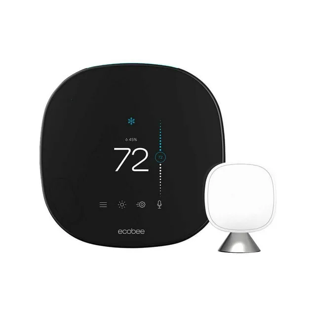 ecobee SmartThermostat with Voice Control - Programmable Wifi Thermostat - Works with Siri, Alexa, Google Assistant - Smart Thermostat for Home