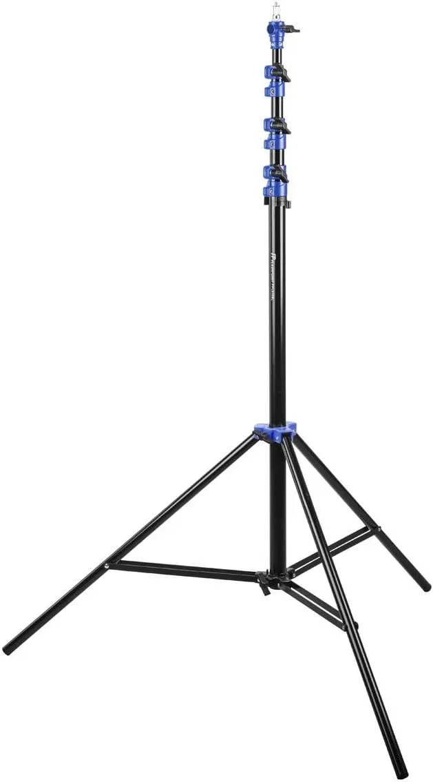 Flashpoint 13' Blue Color Coded Pro Air Cushioned Heavy Duty Light Stand for Photography, Lightwight, Portable and Durable Photography Light Stand Tripod is Suitable for Pro Photography