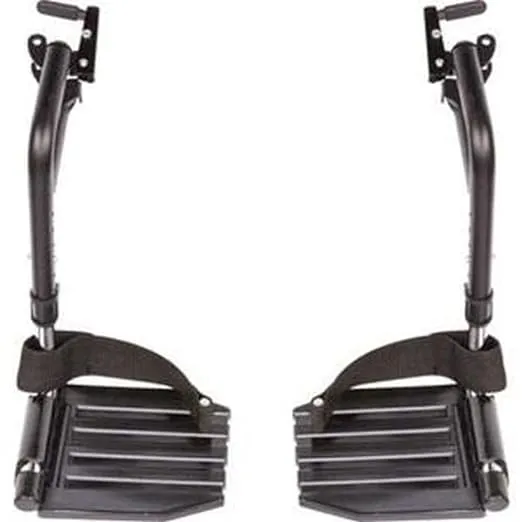 Invacare T93HCP Wheelchair Hemi Footrest with Composite Footplate and Heel Loop for Wheelchair, Pair