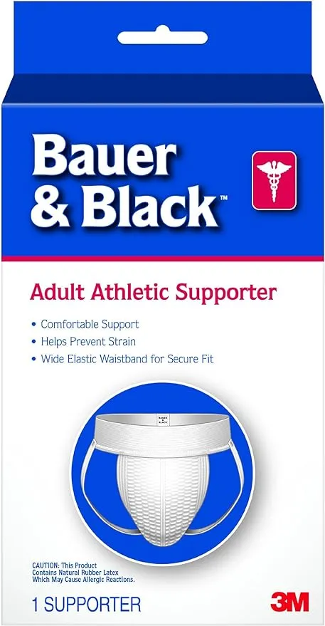 3M Bauer and Black A3 Adult Supporter, Small