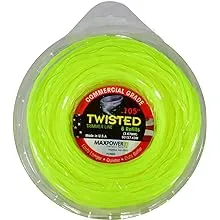 Maxpower 338809 Premium Twisted Trimmer Line .105-Inch Twisted Trimmer Line 90-Foot Length Yellow