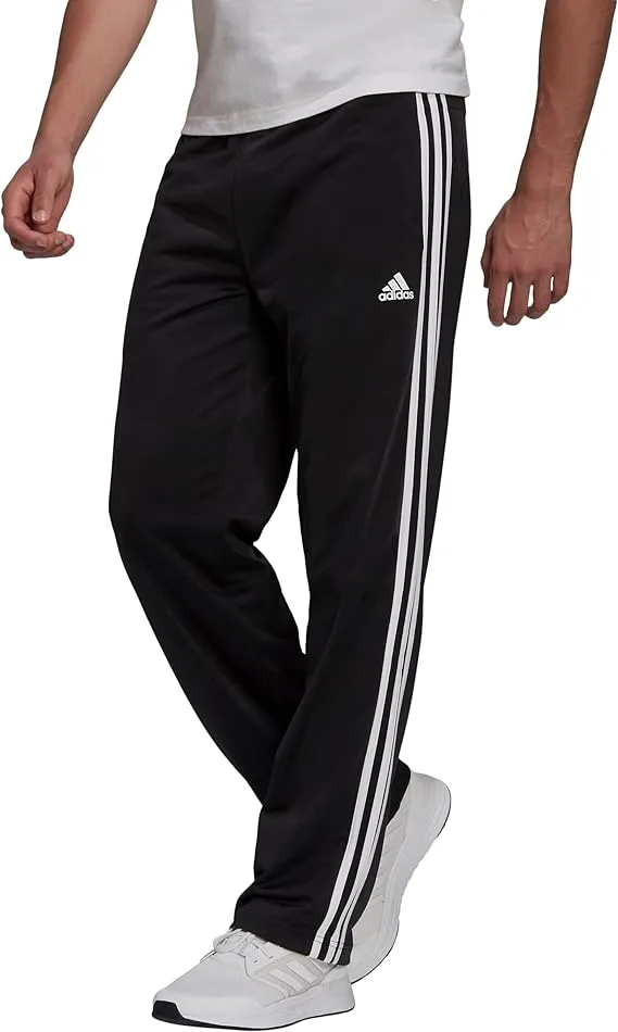 Adidas Men's Essentials 3-Stripe Tricot Pants Black/White L