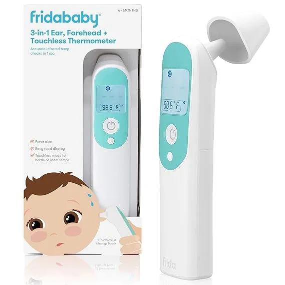 FridaBaby 3-in-1 Ear, Forehead, Touchless Infrared Thermometer