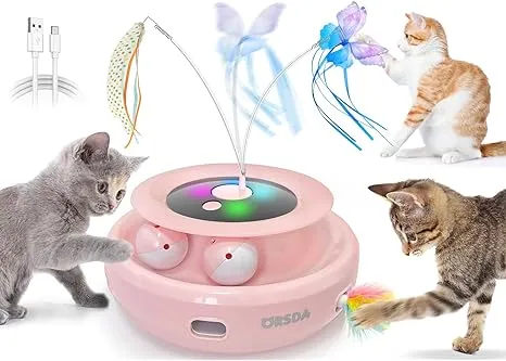 ORSDA 3-in-1 Cat Toys Rechargeable, Interactive Cat Toys for Indoor Cats ...